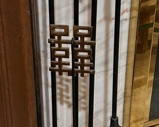 Asian style fireplace tool set