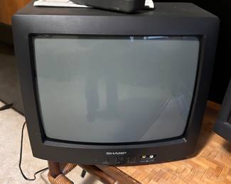 SHARP small gamer TV, with remote, works