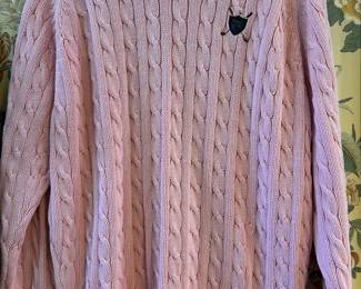 vintage POLO cable knit pink sweater