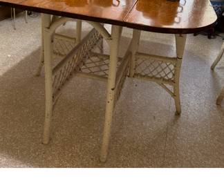 wicker base droo leaf kitchen table