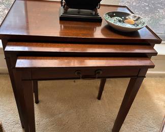 mahogany nesting tables
