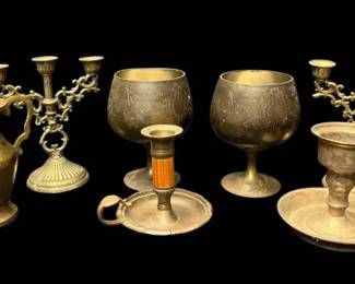 Brass Goblets Candle Sticks
