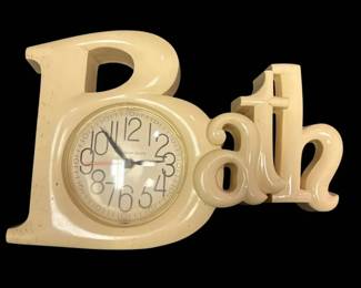 Vintage 80s Burwood Bath Wall Clock