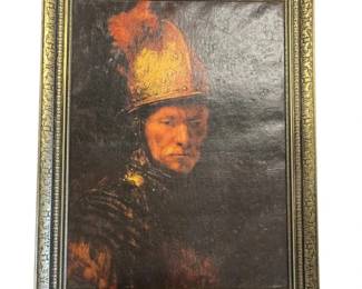 Framed The Man With The Golden Helmet Painting