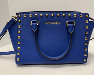 Michael Kors Electric Blue Leather Satchel
