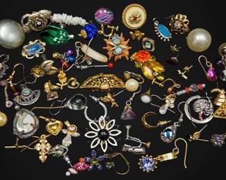 Mismatched Earrings Dangle, ClipOns, Studs