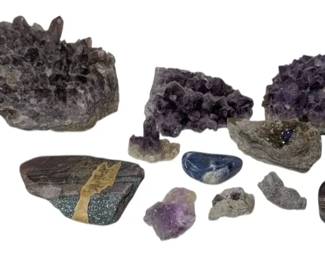 Natural Amethyst, Fluorite, Sodalite And More Purple Themed Gems