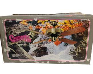 52 Commander Brass And Walnut Color Ceiling Fan