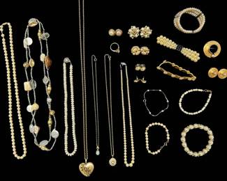 Faux Pearl Earrings, Necklaces, More Costume Jewelry