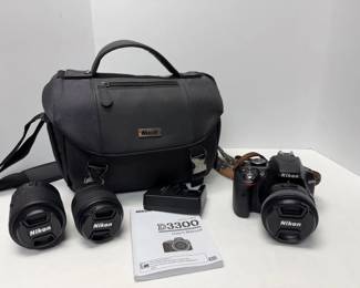 Nikon D3300 Digital Camera 50mm Lens, Carrying Case, More