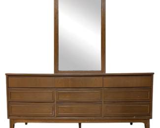 MCM Triple Dresser with Mirror