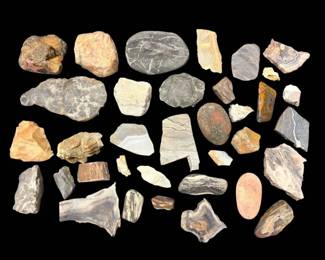 Agate Pieces, River Rocks, Other Minerals