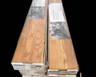 9 Boxes Of Estate Oak Laminate Flooring 10pc Each