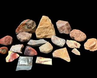 Leopard Skin Jasper, Mookaite Jasper, Sandstone, Garnet Gemstones, More Minerals