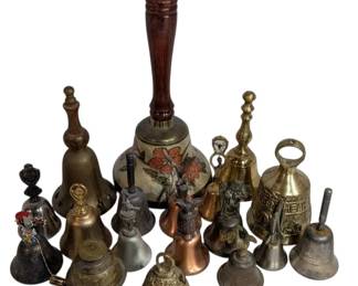 Large Brass Hand Painted Bells And More