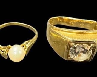 Two 14kt Gold Rings 7.8g Total