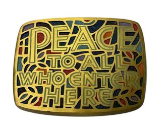 6.5 x5 Terra Sancta Brass Wall Plaque