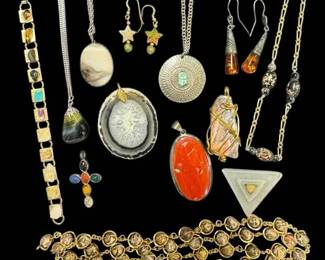 Sterling Stone Pendants, Necklaces More