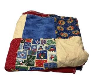 61 x61 Homemade Christmas Quilt