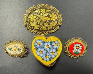 Italian Brooches, Trinket Box More