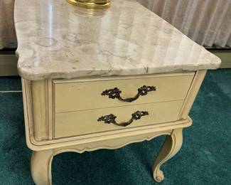 119 Bonnet By Sears Marble Top 2Drawer Side Tablemin
