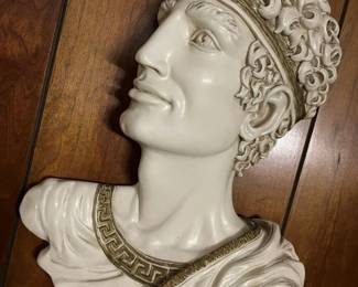 119 Vintage Greek Mans Bust Wall Decormin