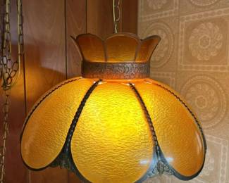 119 Meyda Tiffany Style Vintage Honey Glass Hanging Lampmin