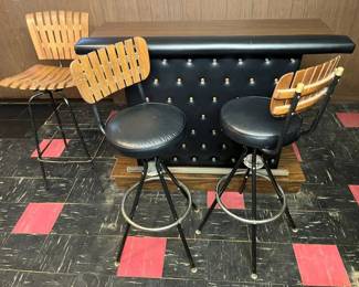 119 MCM Mini Naugahyde Bar Detailmin