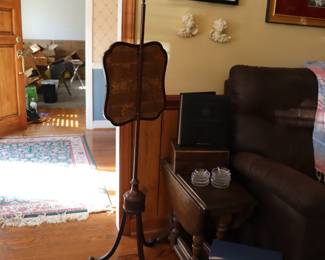 Antique Victorian pole screen