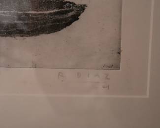 Raul Diaz Original Etching 