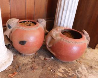 WEST AFRICAN RED POTTERY Planters 