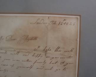 ANTIQUE 19TH CENTURY1846 LETTER,  HANKY & VALENTINE PUZZLE LOVE LETTER.