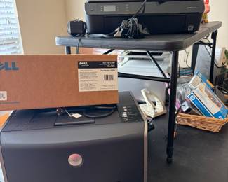 Vintage Dell, printer and HP printer