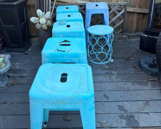 Vintage metal stools