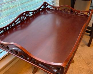 Large wooden serving tray