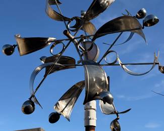 Stainless steel art whirly gig