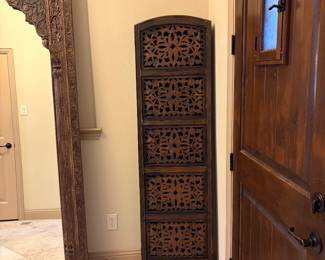 Ornate Wood carved screen divider