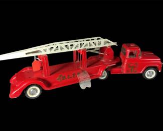 BLFD - beloved pressed steel Buddy L Fire Truck with extension ladder in very good condition