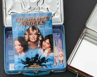 DVD of Complete first season comes with metal Charlies Angels lunchbox