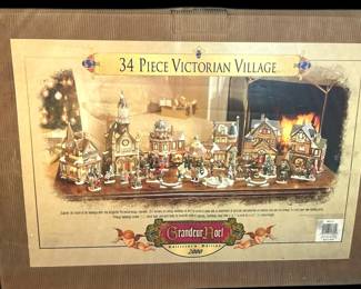 New in Box Victorian Christmas Village set
