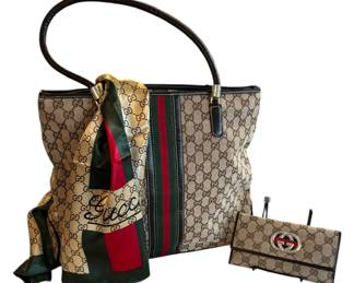 GUCCI Brown Purse Set Replica 