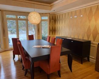 Wendell Castle Dining Room Set
Damascus Table, Maxine Side Board, 8 Cloud Chairs