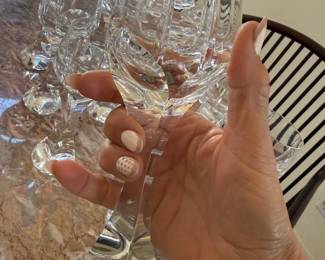 JUST LOOK AT THAT THICK CUT CRYSTAL - WOW! SET OF 12