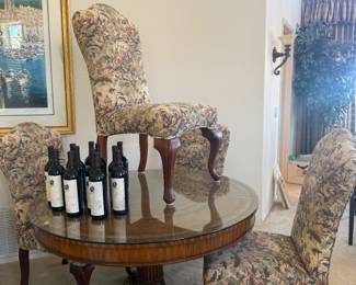 CLAW FOOTED ANTIQUE TABLE - WE DO NOT SELL ALCOHOL - PHOTO PURPOSES AND DECORATIVE USE ONLY!