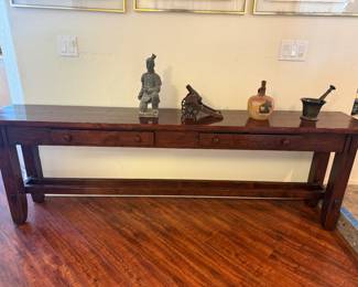 Our fave..primitive wooden long side console