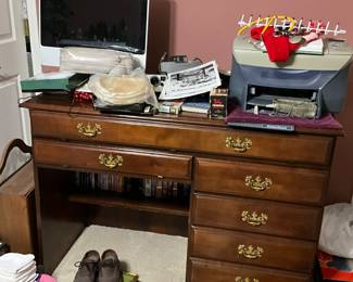 Desk with miscellaneous 