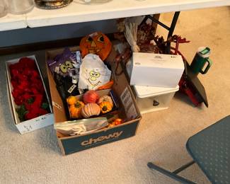 Halloween items , storage container Christmas decor & more