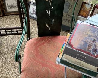 Close up of chairs to patio table