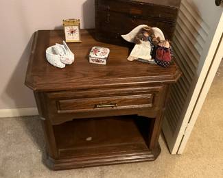 Small end table with decor