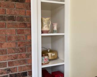 Patio room - shelves with miscellaneous items 